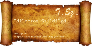 Tánczos Szilárd névjegykártya