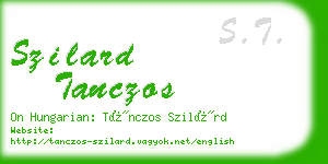 szilard tanczos business card